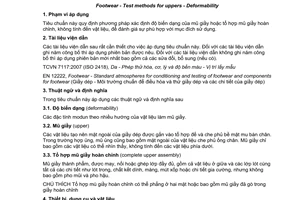 Tiêu chuẩn quốc gia TCVN 9540:2013 (ISO 17695:2004) về Giầy dép - Phương pháp thử mũ giầy - Độ biến dạng