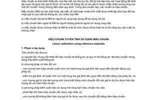 Tiêu chuẩn quốc gia TCVN 9598:2013 về Hiệu chuẩn tuyến tính sử dụng mẫu chuẩn
