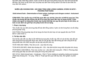 Tiêu chuẩn quốc gia TCVN 9816:2013 (ISO 29541:2010) về Nhiên liệu khoáng rắn - Xác định tổng hàm lượng carbon, hydro và nitơ - Phương pháp nung