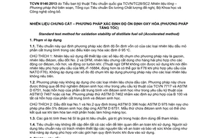 Tiêu chuẩn quốc gia TCVN 8146:2013 (ASTM D 2274:2010) về Nhiên liệu chưng cất – Phương pháp xác định độ ổn định oxy hóa (Phương pháp tăng tốc)