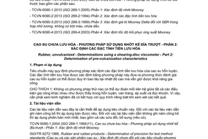 Tiêu chuẩn quốc gia TCVN 6090-2:2013 (ISO 289-2:1994) về Cao su chưa lưu hóa - Phương pháp sử dụng nhớt kế đĩa trượt - Phần 2: Xác định các đặc tính tiền lưu hóa