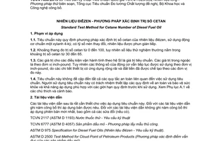 Tiêu chuẩn quốc gia TCVN 7630:2013 (ASTM D 613-10a) về Nhiên liệu điêzen – Phương pháp xác định trị số cetan