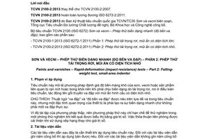 Tiêu chuẩn quốc gia TCVN 2100-2:2013 (ISO 6272-2:2011) về Sơn và vecni - Phép thử biến dạng nhanh (Độ bền va đập) - Phần 2: Phép thử tải trọng rơi, mũi ấn có diện tích nhỏ