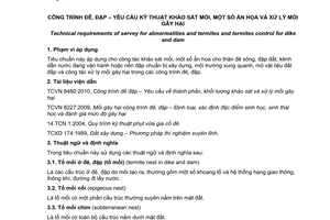 Tiêu chuẩn Việt Nam TCVN 8479:2010 về Công trình đê, đập - Yêu cầu kỹ thuật khảo sát mối, một số ẩn họa và xử lý mối gây hại