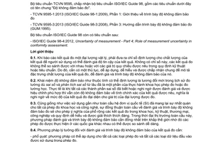 Tiêu chuẩn Việt Nam TCVN 9595-3:2013 (ISO/IEC GUIDE 98-3:2008) về độ không đảm bảo đo – Phần 3: Hướng dẫn trình bày độ không đảm bảo đo (GUM:1995)