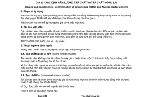 Tiêu chuẩn quốc gia TCVN 4891:2013 (ISO 927 : 2009) về gia vị - Xác định hàm lượng tạp chất và tạp chất ngoại lai