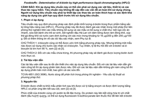 Tiêu chuẩn quốc gia TCVN 9044:2012 (EN 15607:2009) về thực phẩm - Xác định d-biotin bằng sắc ký lỏng hiệu năng cao (HPLC)