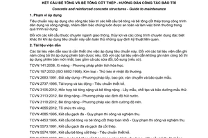 Tiêu chuẩn quốc gia TCVN 9343:2012 về Kết cấu bê tông và bê tông cốt thép - Hướng dẫn công tác bảo trì