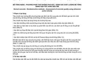 Tiêu chuẩn quốc gia TCVN 9357:2012 về Bê tông nặng – Phương pháp thử không phá hủy - Đánh giá chất lượng bê tông bằng vận tốc xung siêu âm