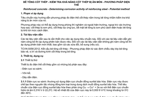 Tiêu chuẩn quốc gia TCVN 9348:2012 về Bê tông cốt thép – Kiểm tra khả năng cốt thép bị ăn mòn - Phương pháp điện kế