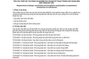 Tiêu chuẩn quốc gia TCVN 9844:2013 về Yêu cầu thiết kế, thi công và nghiệm thu vải địa kỹ thuật trong xây dựng nền đắp trên đất yếu