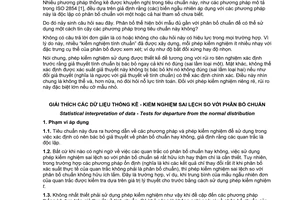 Tiêu chuẩn quốc gia TCVN 9603:2013 (ISO 5479:1997) về Giải thích dữ liệu thống kê - Kiểm nghiệm sai lệch so với phân bố chuẩn