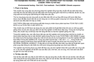 Tiêu chuẩn quốc gia TCVN 7699-2-61:2013 (IEC 60068-2-61:1991) về Thử nghiệm môi trường – Phần 2-61: Các phương pháp thử nghiệm – Thử nghiệm Z/ABDM: Trình tự khí hậu