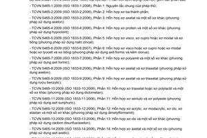 Tiêu chuẩn quốc gia TCVN 5465-24:2013 (ISO 1833-24:2010) về Vật liệu dệt - Phân tích định lượng hóa học - Phần 24: Hỗn hợp xơ Polyeste và một số xơ khác (phương pháp sử dụng phenol và tetracloetan)