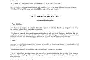 Tiêu chuẩn quốc gia TCVN 9669:2013 về Thịt vai lợn ướp muối có xử lý nhiệt