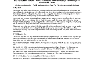 Tiêu chuẩn quốc gia TCVN 7699-2-65:2013 (IEC 60068-2-65:1993) về Thử nghiệm môi trường – Phần 2- 65: Phương pháp thử nghiệm – Thử nghiệm Fg: Rung do âm thanh