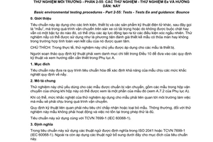 Tiêu chuẩn quốc gia TCVN 7699-2-55:2013 (IEC 60068-2-55:1987) về Thử nghiệm môi trường – Phần 2-55: Các thử nghiệm – Thử nghiệm Ee và hướng dẫn: Nẩy