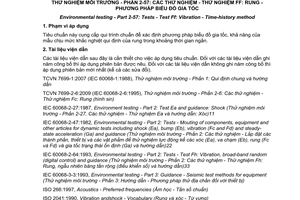 Tiêu chuẩn quốc gia TCVN 7699-2-57:2013 (IEC 60068-2-57:1999) về Thử nghiệm môi trường – Phần 2-57: Các thử nghiệm – Thử nghiệm Ff: Rung – Phương pháp biểu đồ gia tốc