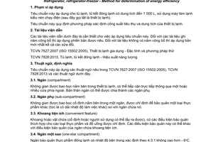 Tiêu chuẩn quốc gia TCVN 7829:2013 về Tủ lạnh, tủ kết đông lạnh – Phương pháp xác định hiệu suất năng lượng