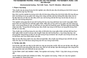 Tiêu chuẩn quốc gia TCVN 7699-2-80:2013 (IEC 60068-2-80:2005) về Thử nghiệm môi trường – Phần 2-80: Các thử nghiệm – Thử nghiệm Fi: Rung – Chế độ hỗn hợp