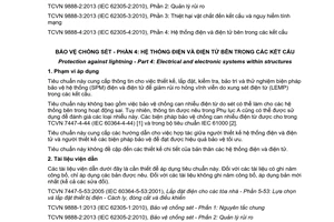 Tiêu chuẩn quốc gia TCVN 9888-4:2013 (IEC 62305-4:2005) về Bảo vệ chống sét - Phần 4: Hệ thống điện và điện tử bên trong các kết cấu