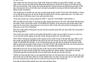 Tiêu chuẩn Việt Nam TCVN 5699-2-55:2013 (IEC 60335-2-55:2008) về Thiết bị điện gia dụng và thiết bị điện tương tự - An toàn - Phần 2-55: Yêu cầu cụ thể đối với các thiết bị điện sử dụng trong bể nuôi và ao vườn