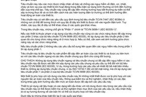 Tiêu chuẩn Việt Nam TCVN 5699-2-62:2013 (IEC 60335-2-62 : 2008) về Thiết bị điện gia dụng và thiết bị điện tương tự - An toàn - Phần 2-62: Yêu cầu cụ thể đối với bồn rửa sử dụng điện dùng trong thương mại