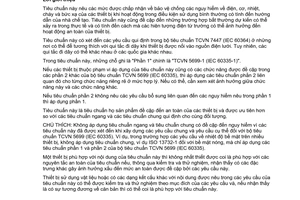 Tiêu chuẩn quốc gia TCVN 5699-2-67:2013 (IEC 60335-2-67:2012) về thiết bị điện gia dụng và thiết bị điện tương tự - An toàn - Phần 2-67: Yêu cầu cụ thể đối với máy xử lý sàn dùng cho mục đích thương mại