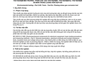 Tiêu chuẩn quốc gia TCVN 7699-2-60:2013 (IEC 60068-2-60:1995) về Thử nghiệm môi trường – Phần 2- 60: Các thử nghiệm – Thử nghiệm Ke: Thử nghiệm ăn mòn trong luồng hỗn hợp khí