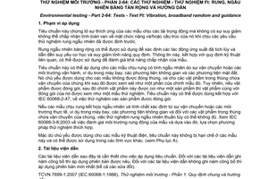 Tiêu chuẩn quốc gia TCVN 7699-2-64:2013 (IEC 60068-2-64:2008) về Thử nghiệm môi trường – Phần 2-64: Các thử nghiệm – Thử nghiệm Fh: Rung, ngẫu nhiên băng tần rộng và hướng dẫn