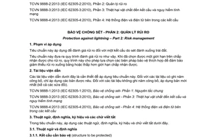 Tiêu chuẩn quốc gia TCVN 9888-2:2013 (IEC 62305-2:2010) về Bảo vệ chống sét - Phần 2: Quản lý rủi ro