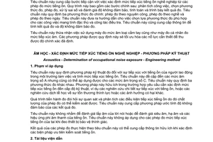 Tiêu chuẩn quốc gia TCVN 9799:2013 (ISO 9612:2009) về Âm học - Xác định mức tiếp xúc tiếng ồn nghề nghiệp - Phương pháp kỹ thuật