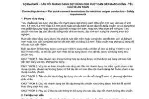 Tiêu chuẩn quốc gia TCVN 9624:2013 (IEC 61210:2010) về Bộ đấu nối - Đấu nối nhanh dạng dẹt dùng cho ruột dẫn điện bằng đồng - Yêu cầu về an toàn