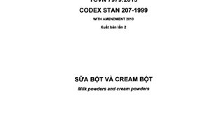 Tiêu chuẩn quốc gia TCVN 7979:2013 (CODEX STAN 207 - 1999, sửa đổi 1:2010) về Sữa bột và cream bột