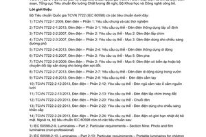 Tiêu chuẩn Việt Nam TCVN 7722-2-7:2013 (IEC 60598-2-7:1982, Sửa đổi 1:1987, Sửa đổi 2:1994) về đèn điện - Phần 2-7: Yêu cầu cụ thể - Đèn điện di động dùng trong vườn