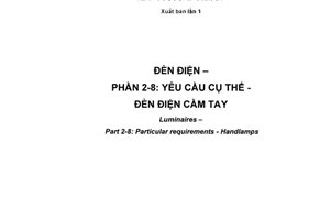 Tiêu chuẩn Việt Nam TCVN 7722-2-8:2013 (IEC 60598-2-8:2007) về Đèn điện - Phần 2-8: Yêu cầu cụ thể - Đèn điện cầm tay