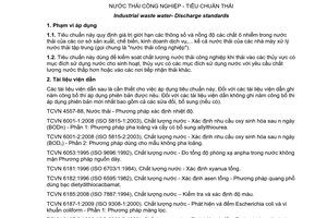 Tiêu chuẩn quốc gia TCVN 5945:2010 về Nước thải công nghiệp - Tiêu chuẩn thải
