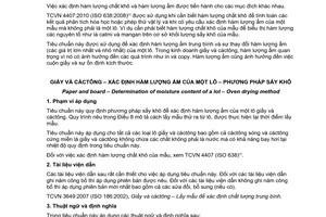 Tiêu chuẩn quốc gia TCVN 1867:2010 (ISO 287:2009) về Giấy và cáctông - Xác định hàm lượng ẩm của một lô -Phương pháp sấy khô