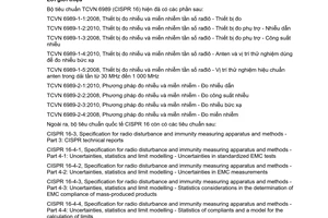 Tiêu chuẩn quốc gia TCVN 6989-2-1:2010 (CISPR 16-2-1:2008) về Yêu cầu kỹ thuật đối với thiết bị đo và phương pháp đo nhiễu và miễn nhiễm tần số rađiô - Phần 2-1: Phương pháp đo nhiễu và miễn nhiễm - Đo nhiễu dẫn