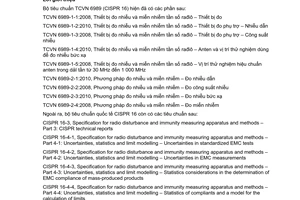 Tiêu chuẩn quốc gia TCVN 6989-2-3:2010 (CISPR 16-2-3:2010) về Yêu cầu kỹ thuật đối với thiết bị đo và phương pháp đo nhiễu và miễn nhiễm tần số rađiô - Phần 2-3: Phương pháp đo nhiễu và miễn nhiễm - Đo nhiễu bức xạ