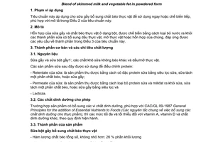 Tiêu chuẩn quốc gia TCVN 8436:2010 (CODEX STAN 251-2006) về Sữa bột gầy bổ sung chất béo từ thực vật