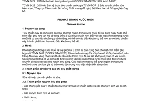 Tiêu chuẩn quốc gia TCVN 8429:2010 (CODEX STAN 208-1999, Amd.1-2001) về Phomat trong nước muối