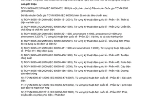 Tiêu chuẩn quốc gia TCVN 8095-602:2010 (IEC 60050-602 : 1983) về Từ vựng kỹ thuật điện quốc tế - Phần 602: Phát, truyền dẫn và phân phối điện - Phát điện