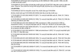 Tiêu chuẩn quốc gia TCVN 8095-221:2010 (IEC 60050-221:1990/AMD 1:1993, AMD 2:1999 And AMD 3:2007) về Từ vựng kỹ thuật điện quốc tế - Phần 221: Vật liệu từ và các thành phần