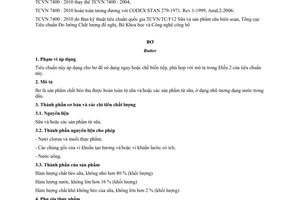 Tiêu chuẩn quốc gia TCVN 7400:2010 (CODEX STAN 279:1971, REV.1:1999, AMD.2:2006) về Bơ