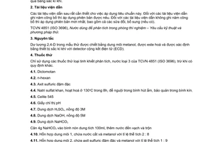 Tiêu chuẩn Việt Nam TCVN 8322:2010 về rau quả - Xác định dư lượng 2,4-D - Phương pháp sắc ký khí