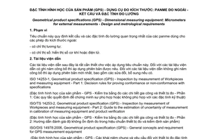 Tiêu chuẩn quốc gia TCVN 8632:2010 (ISO/FDIS 3611:2010) về Đặc tính hình học của sản phẩm (GPS) - Dụng cụ đo kích thước: Panme đo ngoài - Kết cấu và đặc tính đo lường