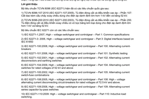 Tiêu chuẩn quốc gia TCVN 8096-107:2010 (IEC 62271-107:2005) về Tủ điện đóng cắt và điều khiển cao áp - Phần 107: Cầu dao kèm cầu chảy xoay chiều dùng cho điện áp danh định lớn hơn 1kV đến và bằng 52kV