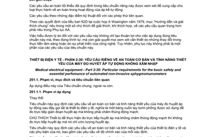 Tiêu chuẩn quốc gia TCVN 7303-2-30:2010 (IEC 80601-2-30:2009) về Thiết bị điện y tế - Phần 2-30: Yêu cầu riêng về an toàn cơ bản và tính năng thiết yếu của máy đo huyết áp tự động không xâm nhập