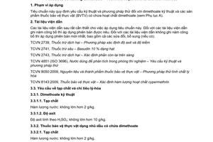 Tiêu chuẩn Việt Nam TCVN 8382:2010 về thuốc bảo vệ thực vật chứa hoạt chất dimethoate - Yêu cầu kỹ thuật và phương pháp thử